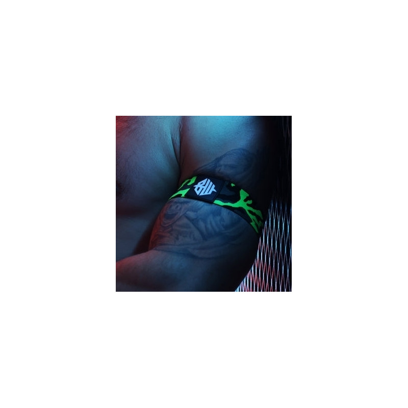 Breedwell Brassards Neo Camo Noir-Vert Neon